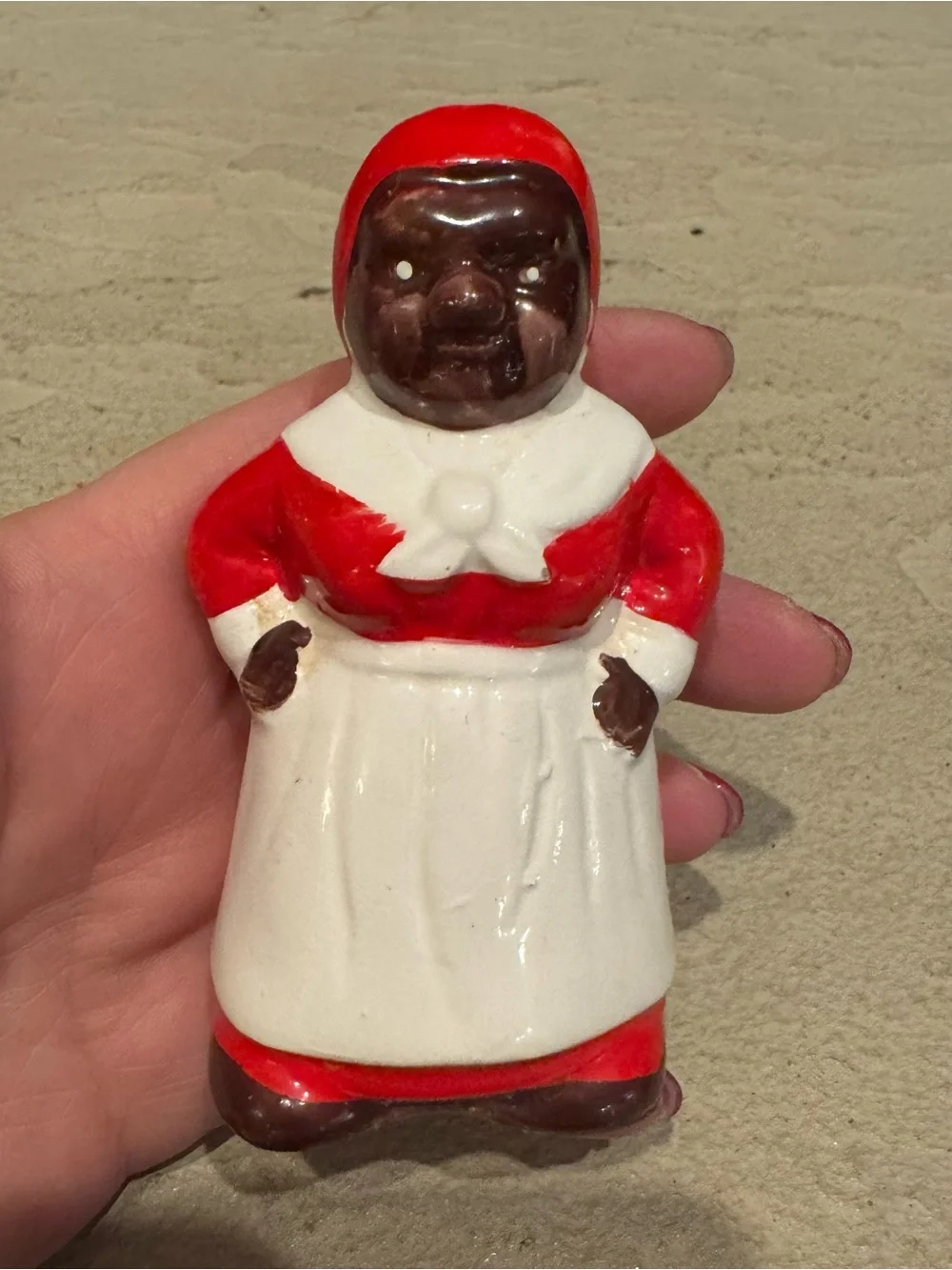 Vintage Black Americana Mammy Salt & Pepper Shakers Ceramic 4“